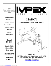 Impex MARCY PL-2009 Owner's Manual