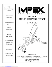 Impex MARCY MULTI PURPOSE BENCH MWB-682 Owner's Manual