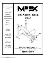 Impex COMPETITOR CB-359 Owner's Manual
