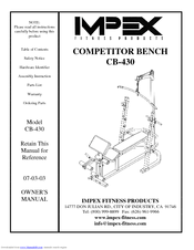 Impex COMPETITOR CB-430 Owner's Manual