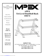 Impex APEX DBR 92 Owner's Manual