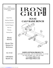 Impex Iron Grip Sport IGS-02 Owner's Manual