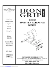 Impex Iron Grip Sport IGS-03 Owner's Manual