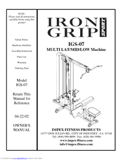 Impex Iron Grip Sport IGS-07 Owner's Manual
