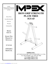 Impex Iron Grip Strength IGS-43 Owner's Manual