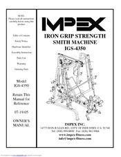 Impex Iron Grip Strength IGS-4350 Owner's Manual