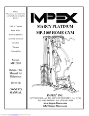 Impex Marcy Platinum MP-2105 Owner's Manual