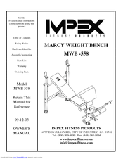 Impex MARCY MWB -558 Owner's Manual