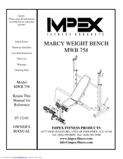 Impex MARCY MWB 758 Owner's Manual