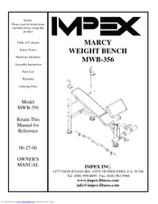 Impex MARCY MWB-356 Owner's Manual