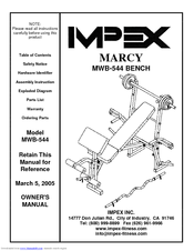 Impex MARCY MWB-544 Owner's Manual