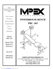 Impex PHC -265 Owner's Manual