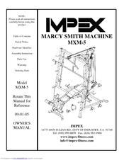 Impex MARCY MXM-5 Owner's Manual