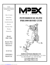 Impex POWERHOUSE ELITE PHE1000 Owner's Manual