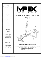 Impex MARCY PRO 5 Owner's Manual