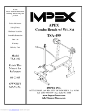 Impex APEX TSA-499 Owner's Manual