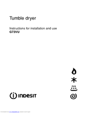 Indesit G73VU Instructions For Installation And Use Manual