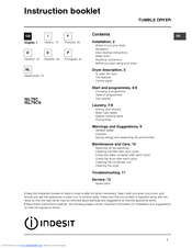 Indesit ISL79C Instruction Booklet