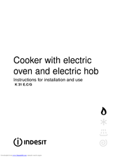 Indesit K 31 E.C/G Instructions For Installation And Use Manual