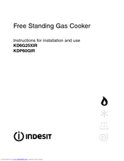 Indesit KDP60GIR Instructions For Installation And Use Manual