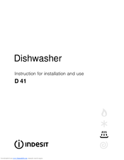 Indesit D41 Instructions For Installation And Use Manual