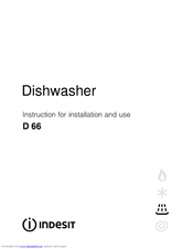 Indesit D 66 Instructions For Installation And Use Manual