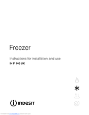Indesit IN F 140 UK Instructions For Installation And Use Manual