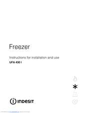 Indesit UFA 430 I Instructions For Installation And Use Manual