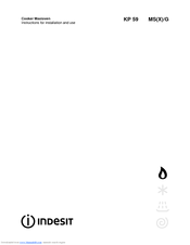 Indesit KP 59 MS(X)/G Instructions For Installation And Use Manual