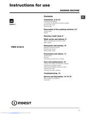Indesit PWE 9168 S Instructions For Use Manual