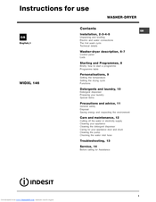 Indesit WIDXL 146 Instructions For Use Manual
