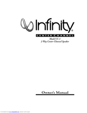 Infinity CC-1 Owner's Manual