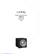 Infinity Beta CSW-10 Owner's Manual