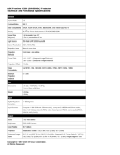 Ask Proxima C200 Specifications
