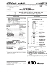 Aro TWO_BALL PUMP SERIES 650485-XXX Operator's Manual