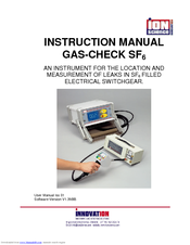 ion science GAS-CHECK SF6 Instruction Manual