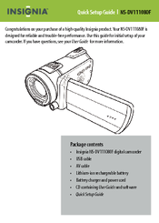 Insignia NS-DV111080F Quick Setup Manual