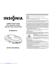 Insignia IS-PA040719 Instruction Manual
