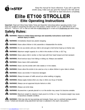 Instep Elite ET100 Operating Instructions Manual