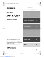 Onkyo DV-SP301 Instruction Manual