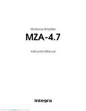 Integra MZA-4.7 Instruction Manual