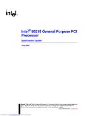 Intel 80219 Specification Update