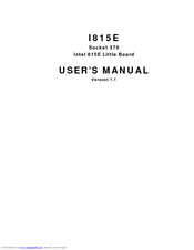 Intel I815E User Manual