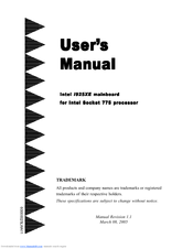 Intel I925XE User Manual