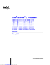 Intel Itanium 2 Processor Datasheet