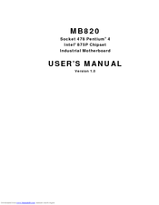 Ibase Technology MB820 User Manual