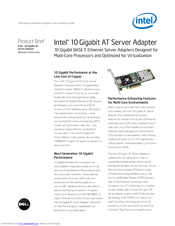 Intel 10 Gigabit AT Ethernet Server Adapter Product Brief