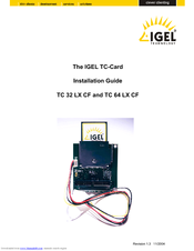 Igel Igel TC 32 LX CF Installation Manual