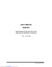 Evalue Technology ECB-870 User Manual