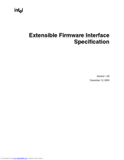 Intel Extensible Firmware Interface Specification
